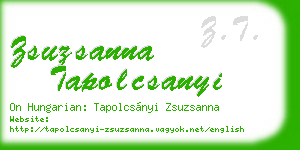zsuzsanna tapolcsanyi business card